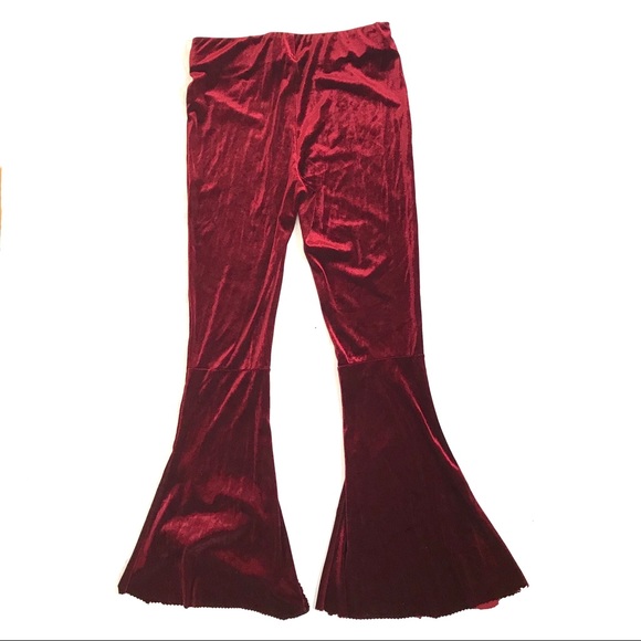 FREE PEOPLE Red Velvet Flares XS - Picture 4 of 4